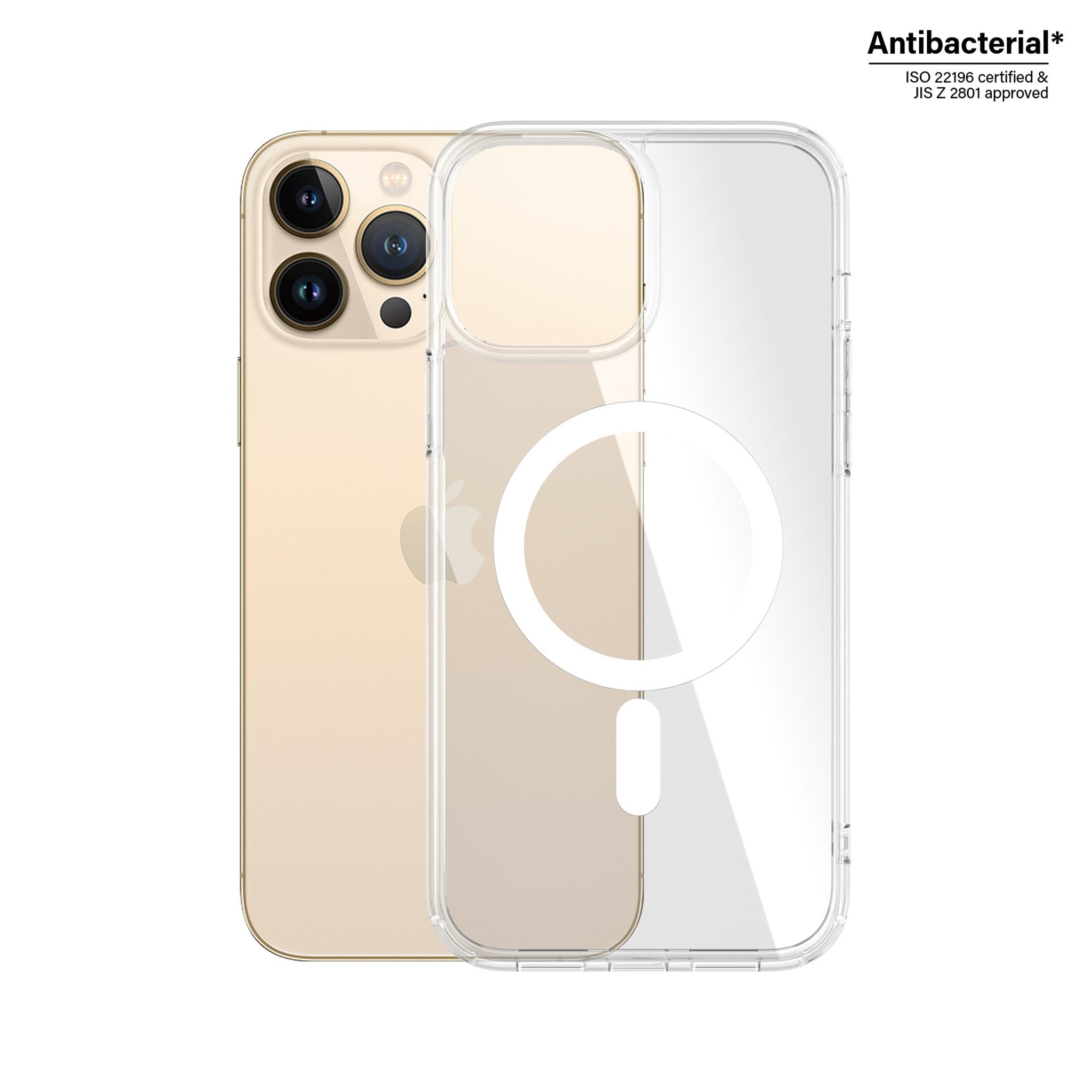 PanzerGlass® HardCase Transparent w. White MagSafe iPhone 13 Pro Max